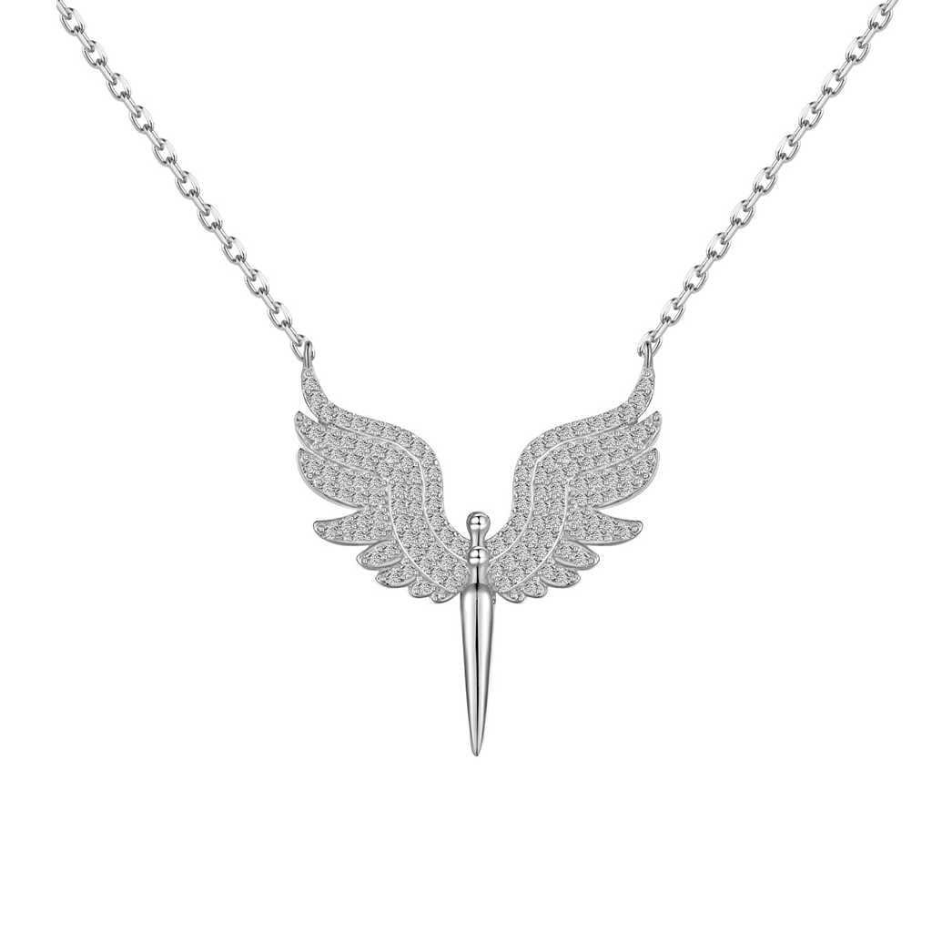 Engelsflügel Kette Connie -Silber