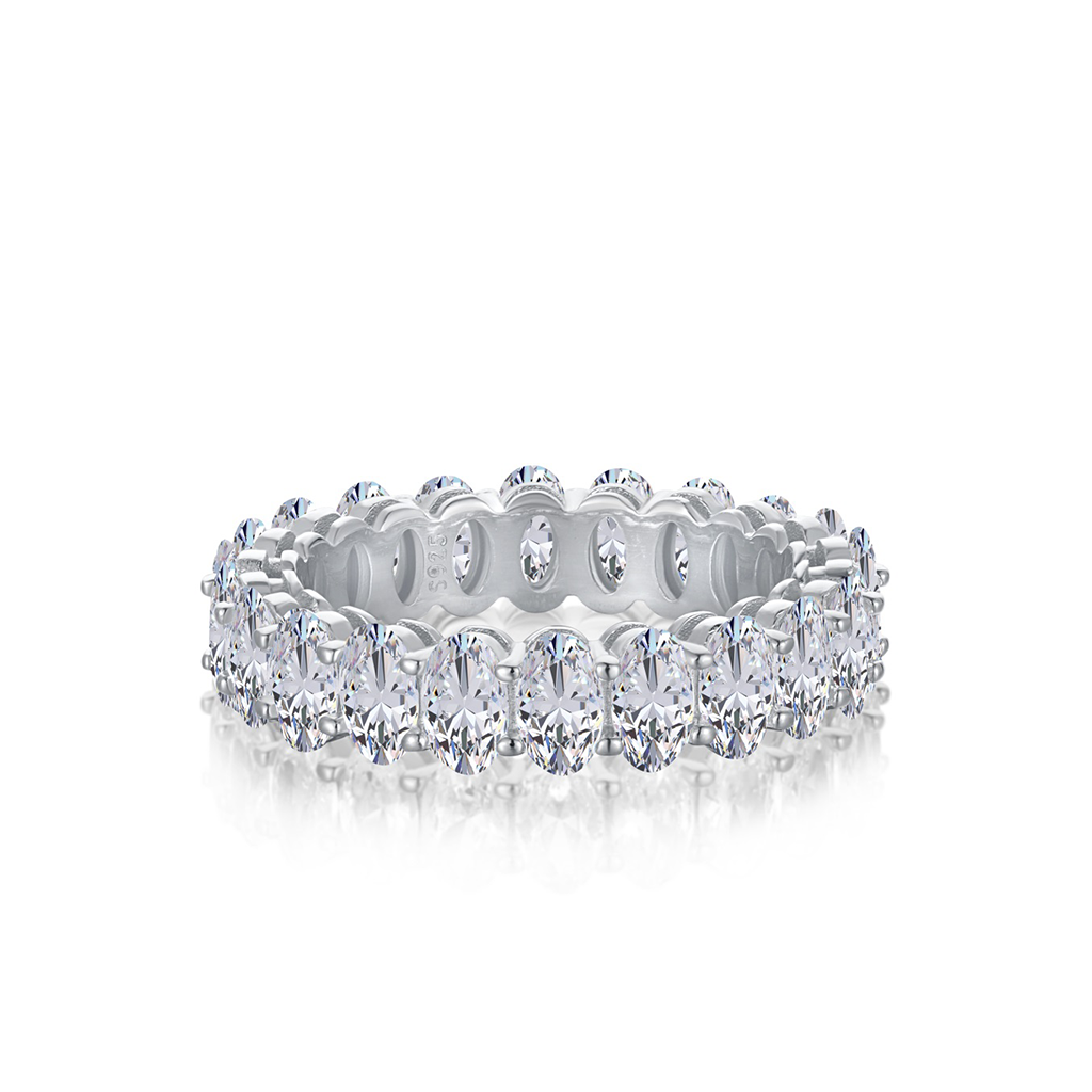 Zibiah Ring mit Baguette-Zirconia - Geonea