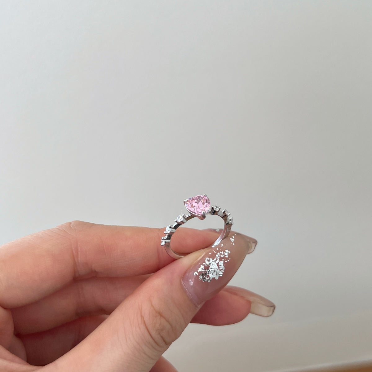 Nerissah Herzring mit Herz-Zirkonia - Geonea