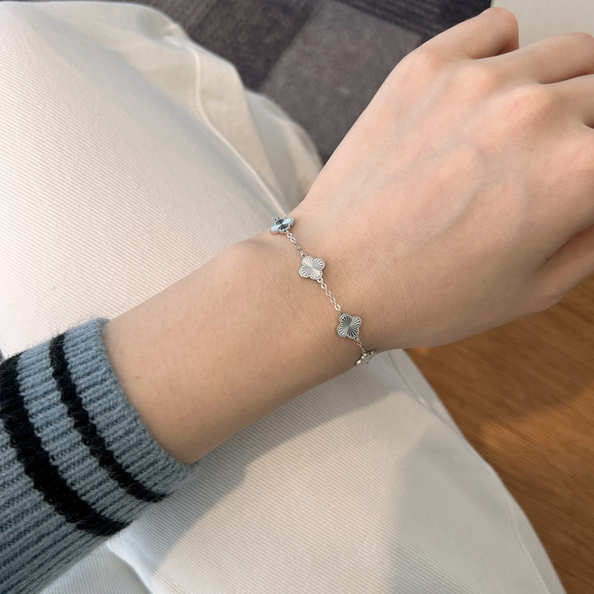 Kleeblatt Armband Silber – Armband mit Kleeblatt Schmuck