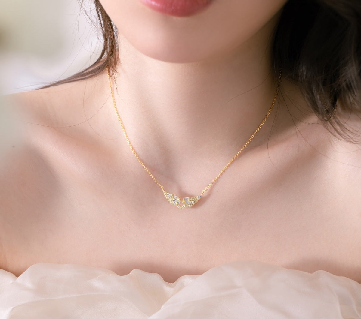 Engelsflügel Halskette Gold – Schmuck mit Engelsflügel